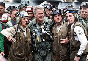 George Bush--fakin' it with the flyboys...and girls