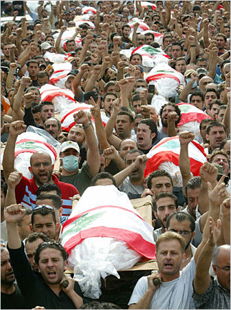 funeral for victims of Chiah massacre