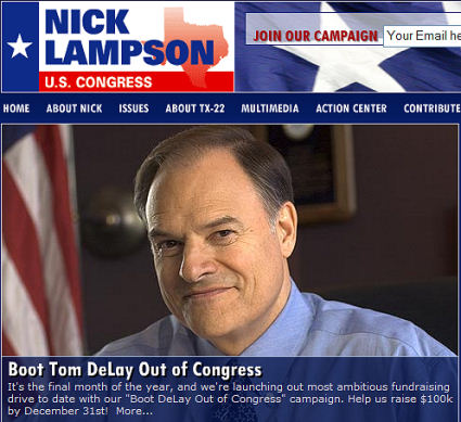 Nick Lampson website screenshot