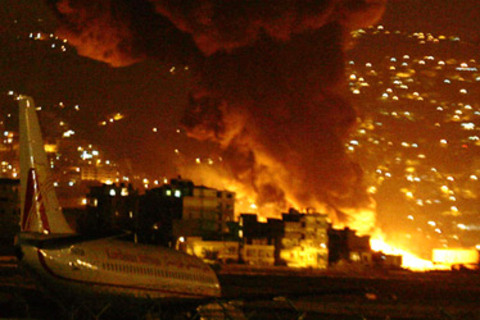 beirut airport in flames 2006 war