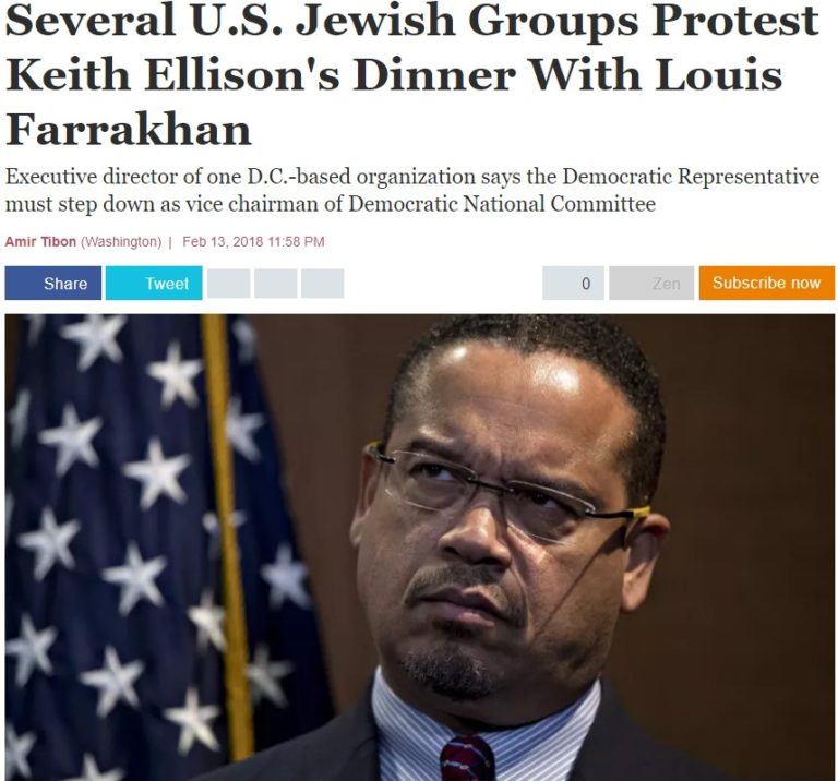 haaretz smearing keith ellison