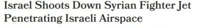israel downs syrian plane