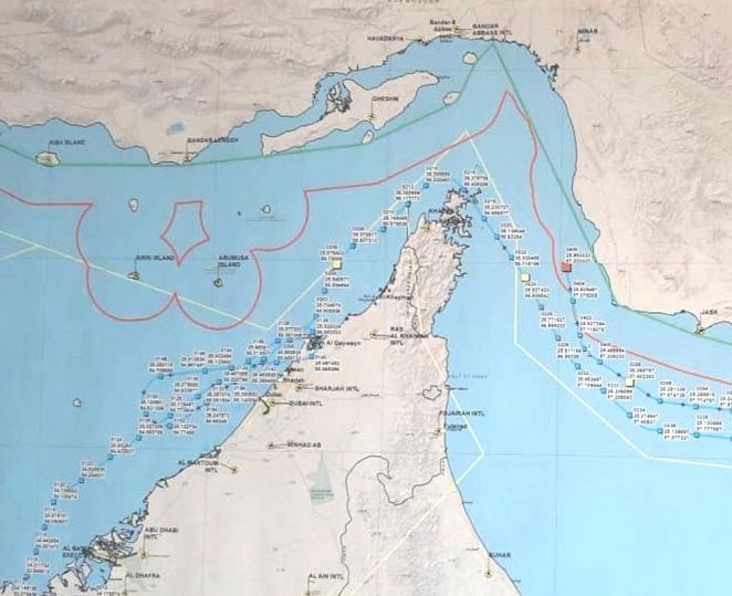 iranian map of drone path