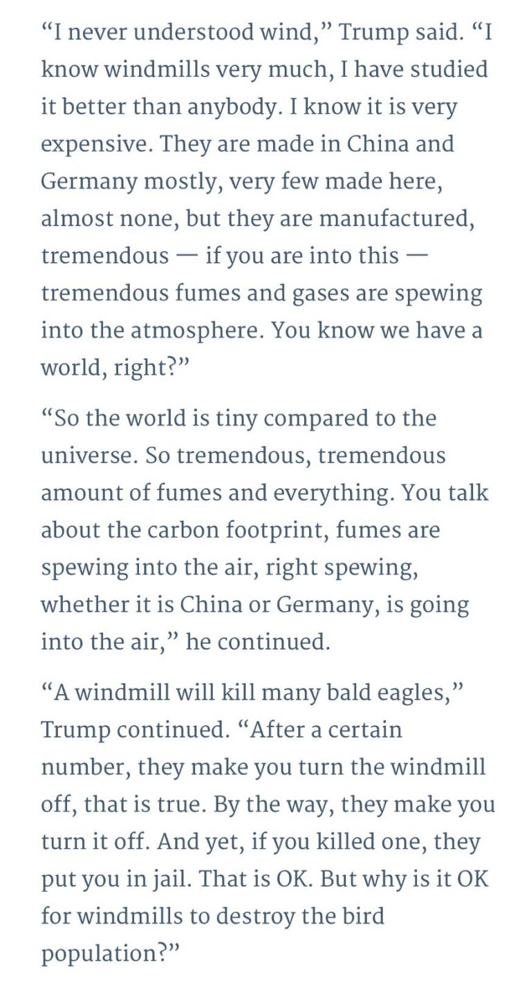 trump on wind